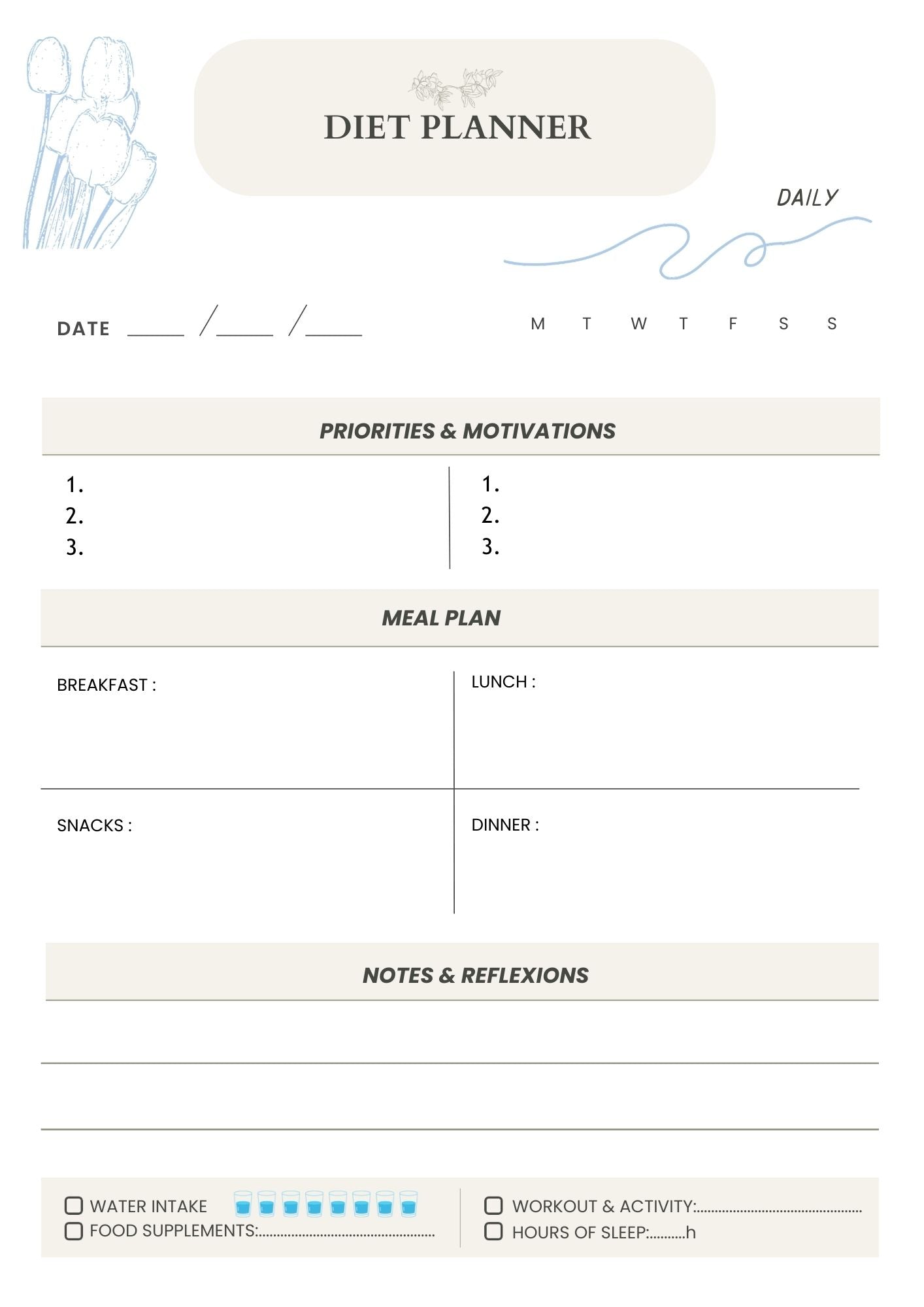 Planificateur de Régime - Quotidien