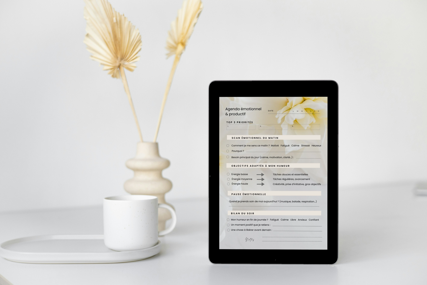 Agenda émotionnel & productif - Quotidien